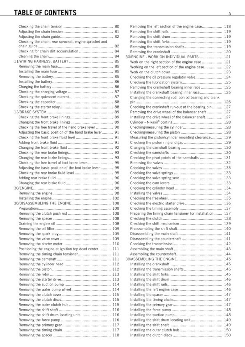 KTM SXF 350 Service Manual service manual preview page 4