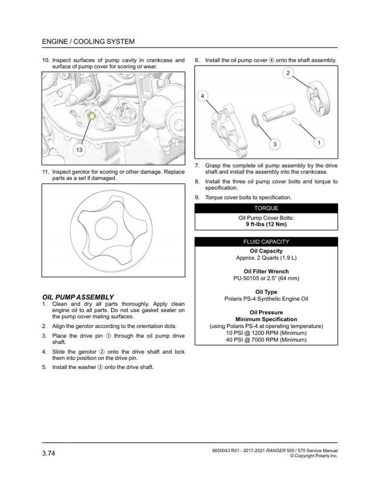 2017-2021 Polaris Ranger 500 570 Service Manual service manual preview page 4