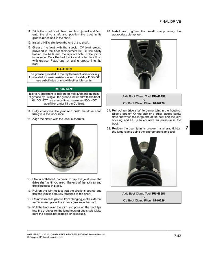 Polaris Ranger 900 1000 XP Crew Service Manual service manual preview page 8