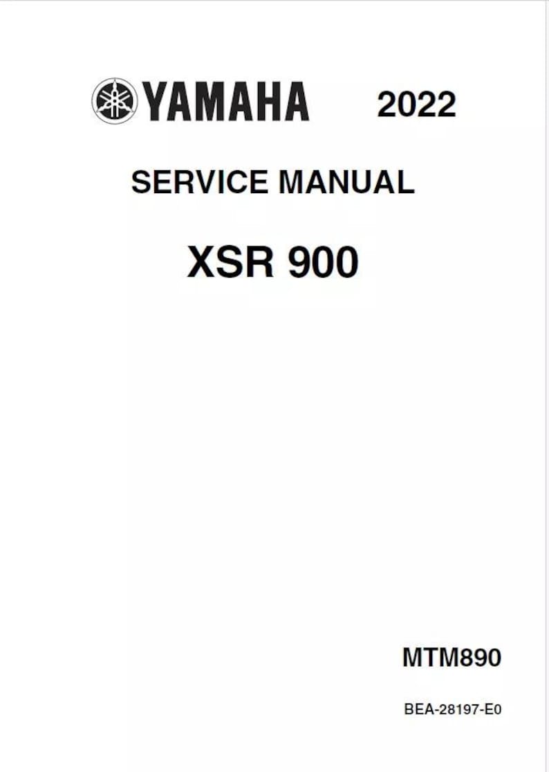 Yamaha XSR900 Service Manual service manual preview page 2
