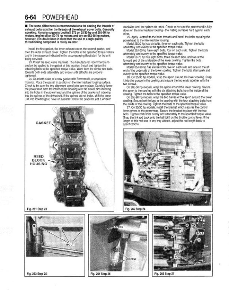 Yamaha 2 - 250 HP Service Manual service manual preview page 9