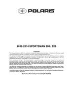 Polaris Sportsman 800 EFI Service Manual service manual preview page 2