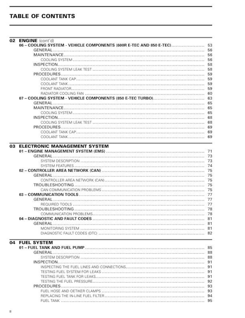 2023 Skidoo Summit Freeride 600 850 900 Service Manual service manual preview page 4
