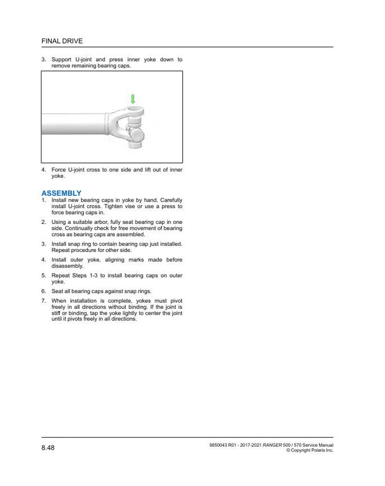 2017-2021 Polaris Ranger 500 570 Service Manual service manual preview page 7