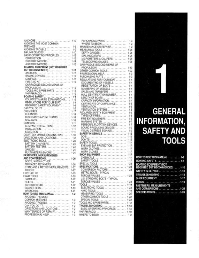 Yamaha 2 - 250 HP Service Manual service manual preview page 4