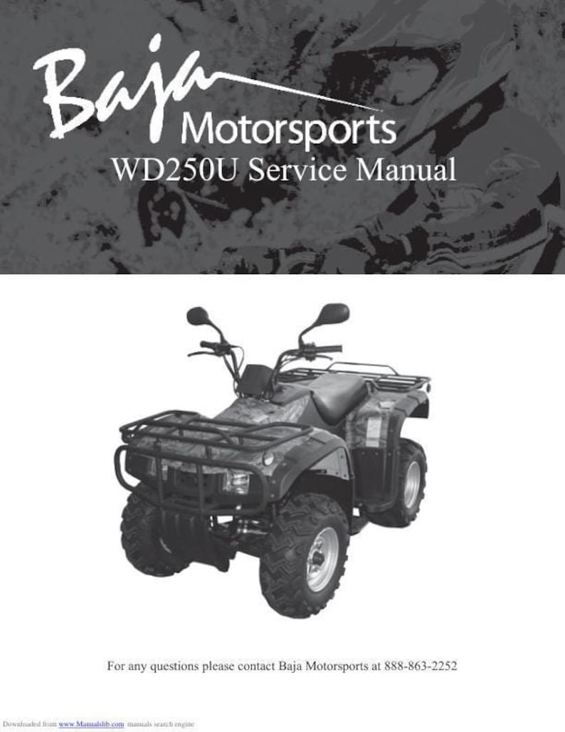 Baja 250 Service Manual service manual preview page 2