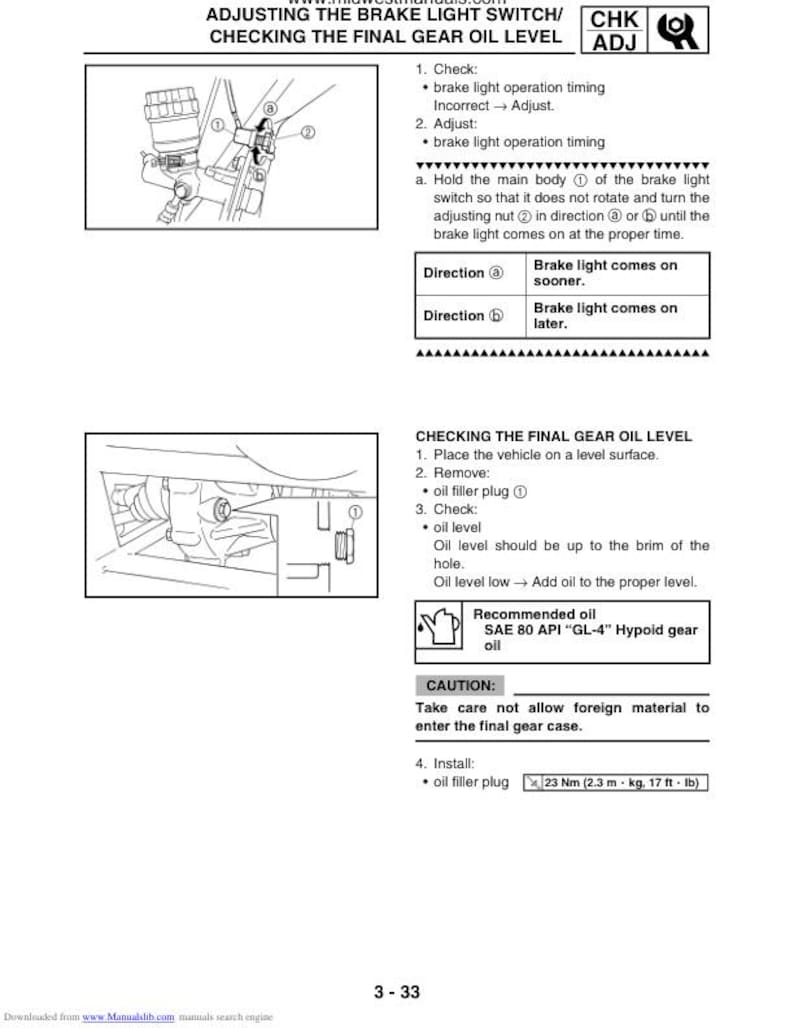 Yamaha Rhino YXR660 Service Manual service manual preview page 4