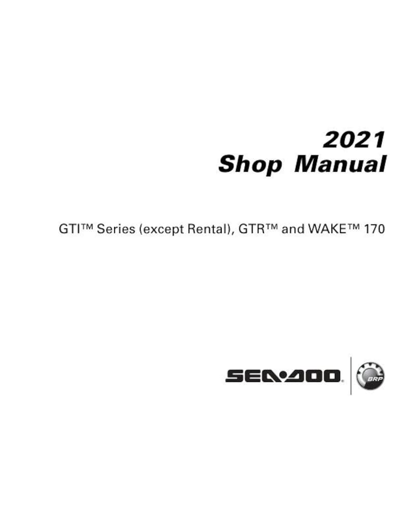 Seadoo GTI GTR Service Manual service manual preview page 2