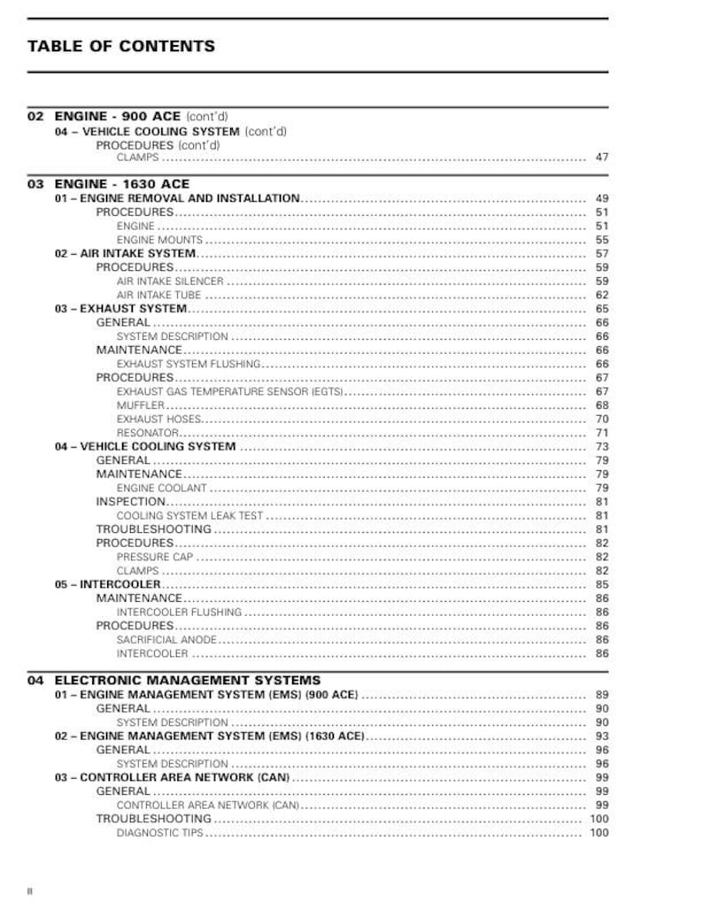 Seadoo GTI GTR Service Manual service manual preview page 4