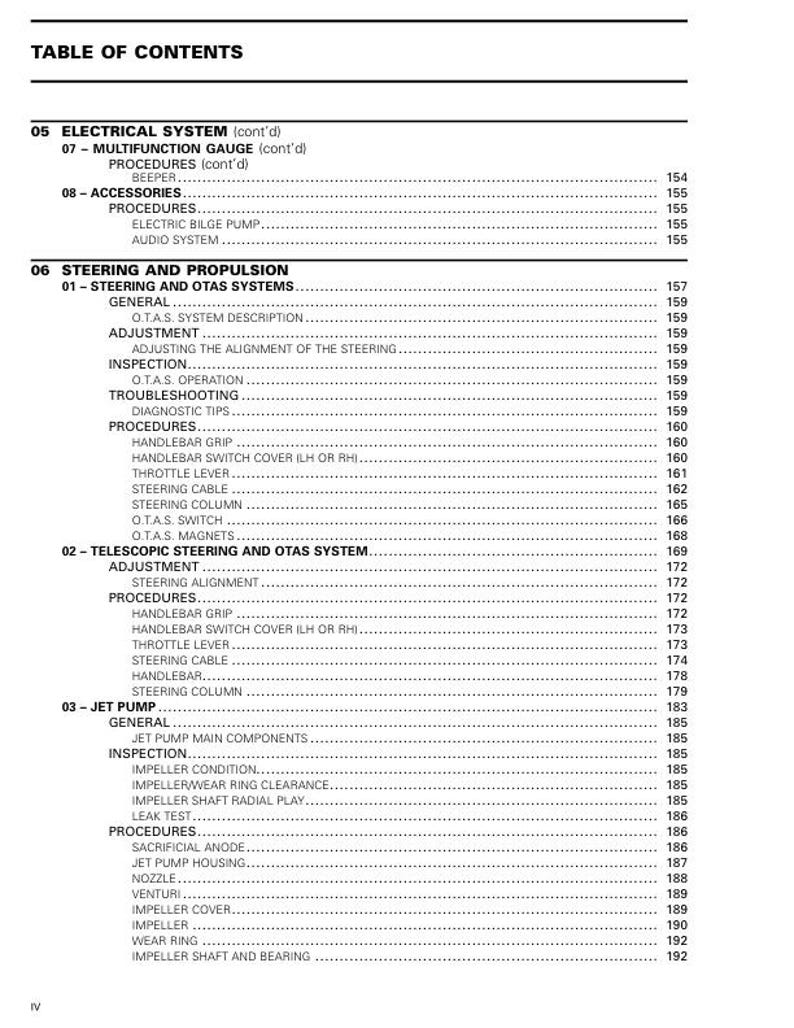 Seadoo Spark Service Manual service manual preview page 6
