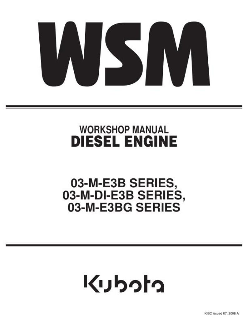 Kubota D1503-M D1703 D1803 D2003 D2203 D2403 Diesel Engine Service Manual service manual preview page 2