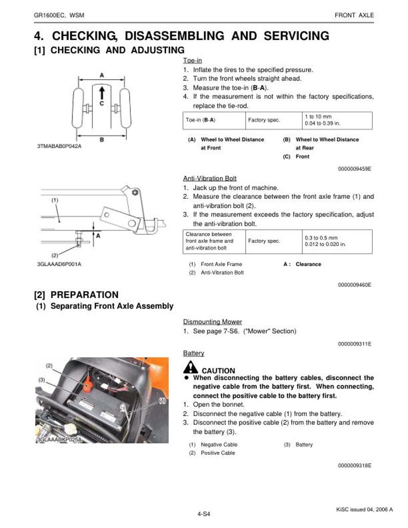 Kubota GR1600EC Mower Service Repair Manual service manual preview page 10