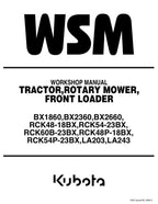 Kubota BX1860 BX2360 BX2660 Tractor Service Manual service manual preview page 2