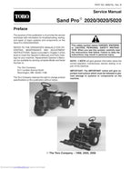 Toro Sand Pro 2020 3020 5020 Mower Service Manual service manual preview page 2