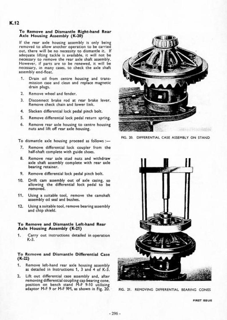 Massey Ferguson MF35 MF122 MF130 MF135 MF148 Tractor Service Manual service manual preview page 5