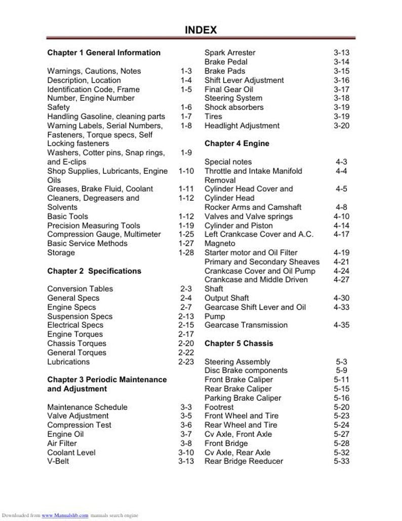 HiSun HS800 Service Manual service manual preview page 3
