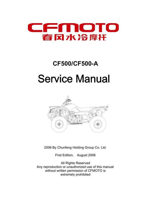 CFMOTO CF 500 Service Repair Manual service manual preview page 2