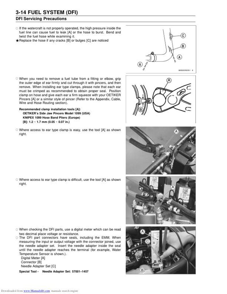 Kawasaki Jetski 1100 Service Manual service manual preview page 5