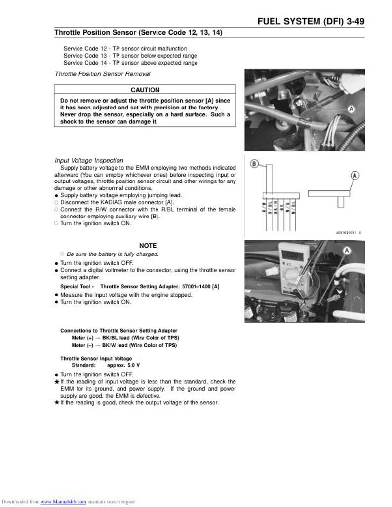 Kawasaki Jetski 1100 Service Manual service manual preview page 7
