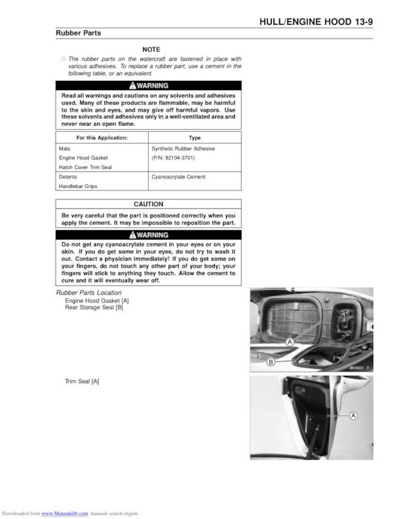 Kawasaki Jetski 1100 Service Manual service manual preview page 10