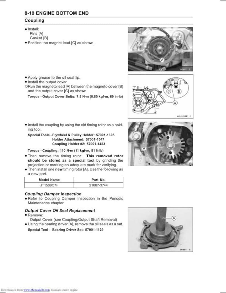 Kawasaki Jetski Ultra 250x Service Manual service manual preview page 8