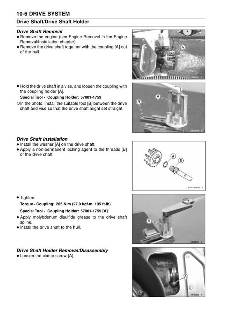 Kawasaki Jetski Ultra 300X 300LX Service Manual service manual preview page 9