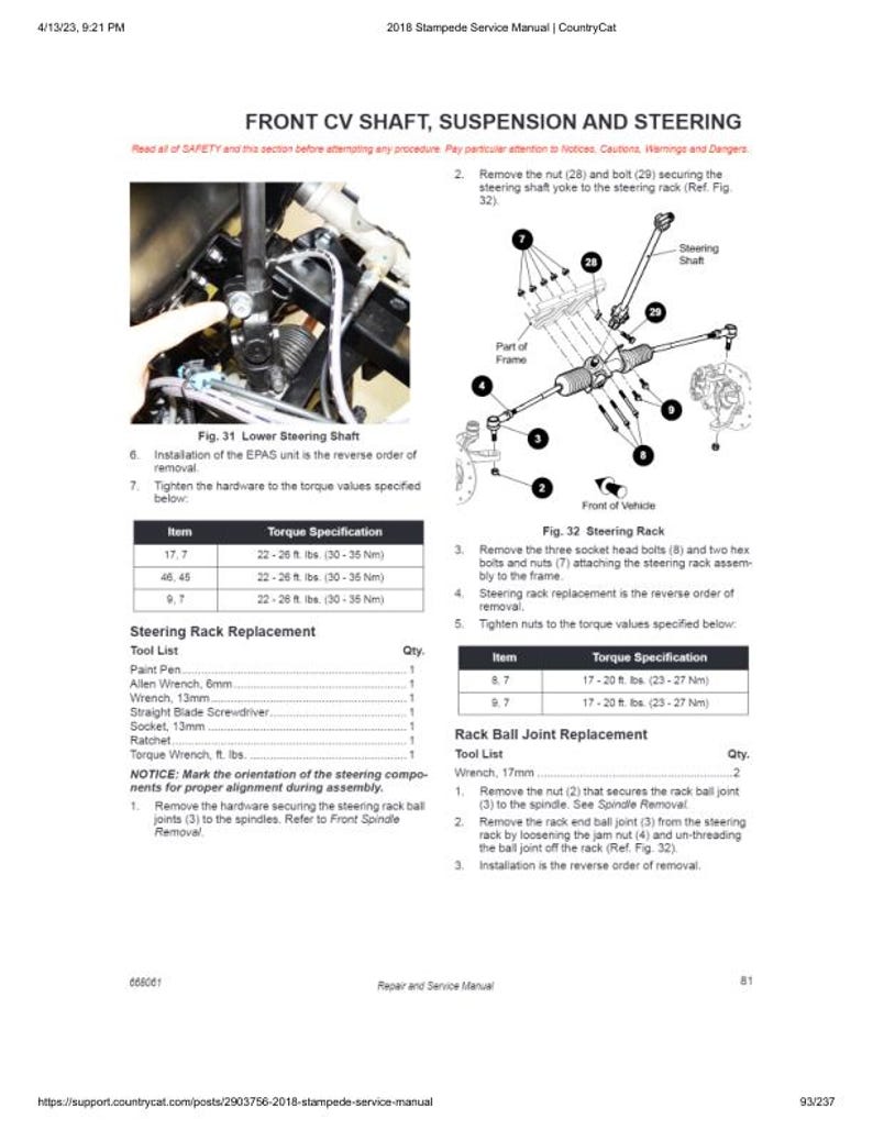 2018-2020 Textron (Arctic Cat) Stampede 900 Service Manual service manual preview page 6