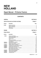 New Holland TD 60 70 80 90 95 Tractor Service Manual service manual preview page 3