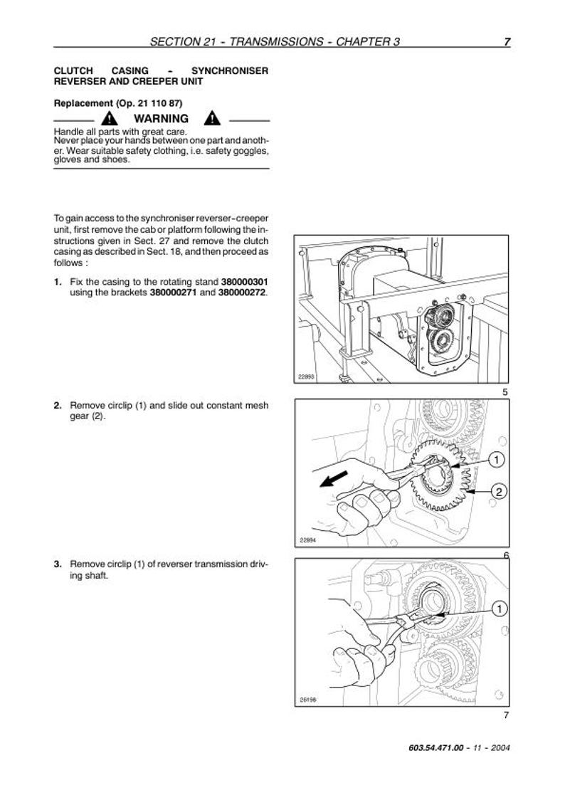 New Holland TD 60 70 80 90 95 Tractor Service Manual service manual preview page 7