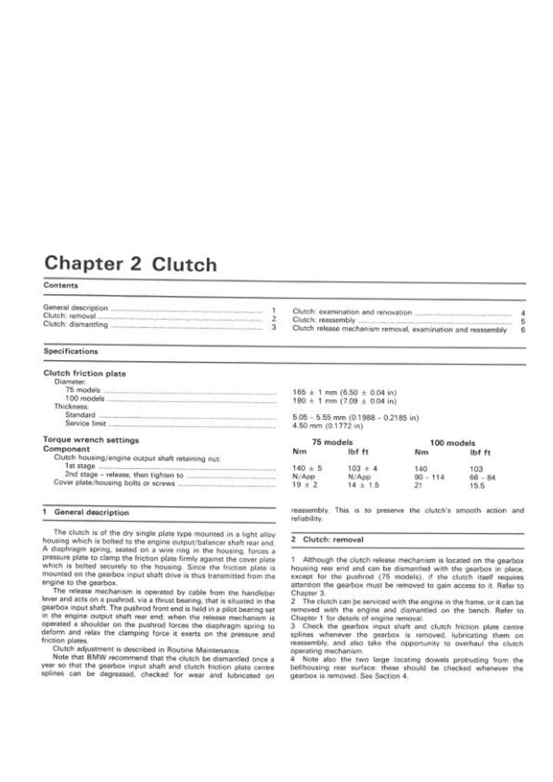 BMW K75 K100 LT RT 740 987 Service Manual service manual preview page 8