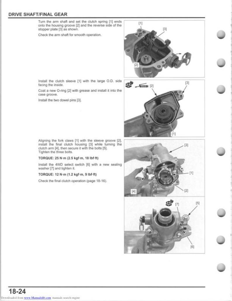 Honda Pioneer SXS700 M2/M4 Service Manual service manual preview page 9
