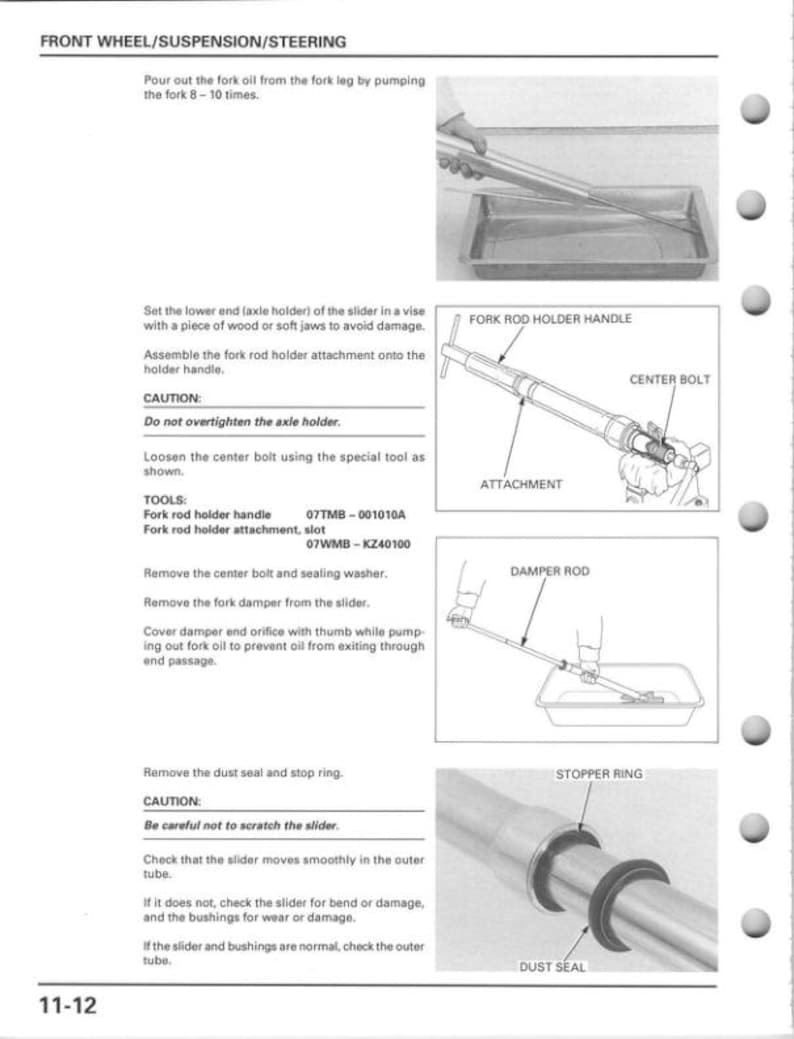 Honda CR125R Service Manual service manual preview page 9