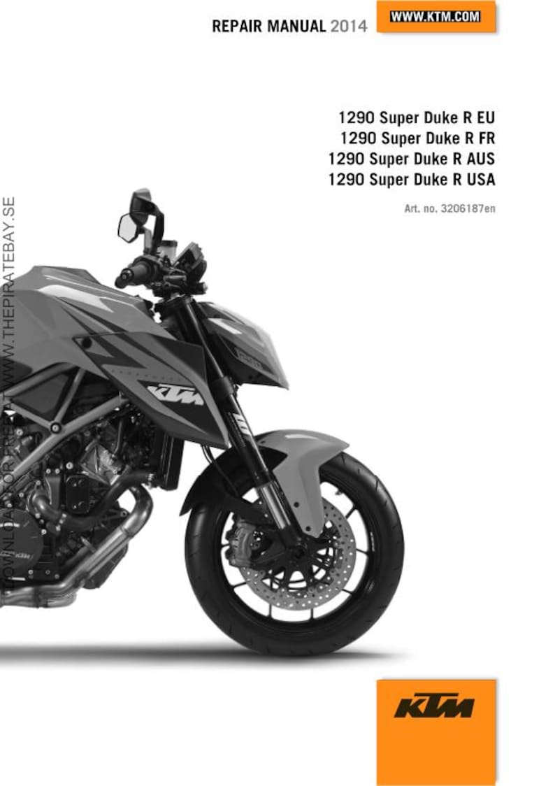 KTM 1290 Super Duke R Service Manual service manual preview page 2