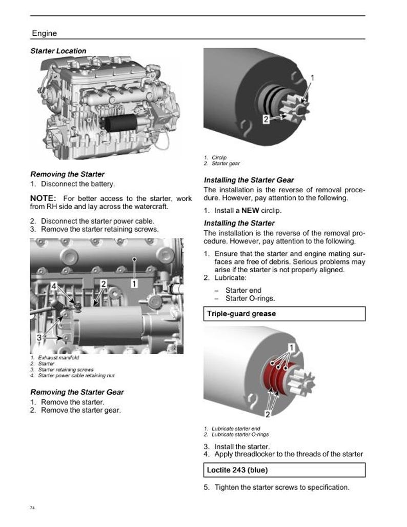 Seadoo GTX RXT Service Manual service manual preview page 3