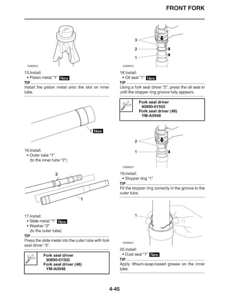 Yamaha YZ 125 Service Manual service manual preview page 6