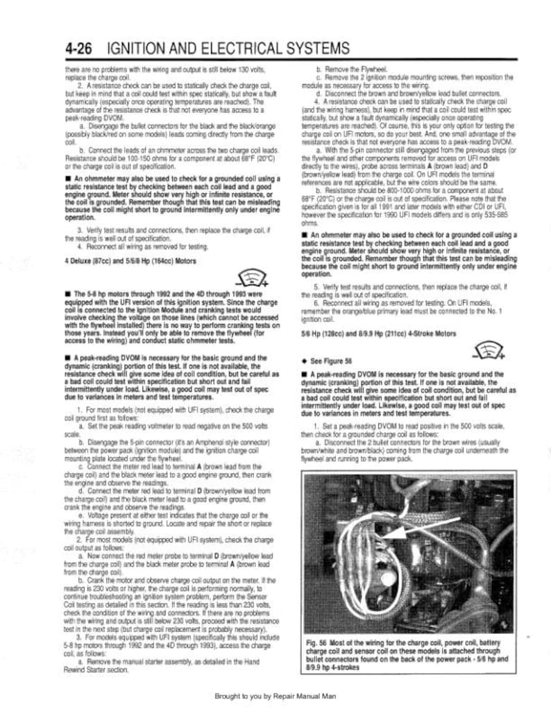 Johnson Evinrude 1.25 - 70 HP Service Manual service manual preview page 6