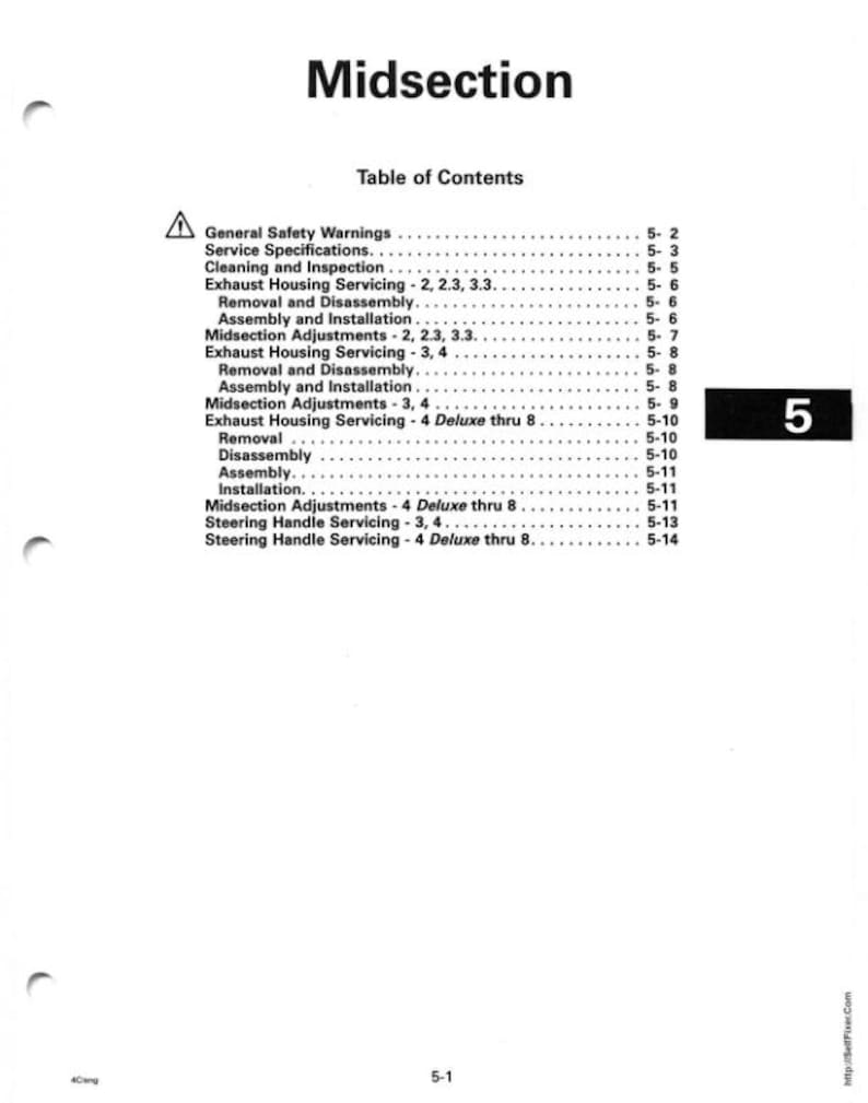 Johnson Evinrude 2 - 8 HP Service Manual service manual preview page 7