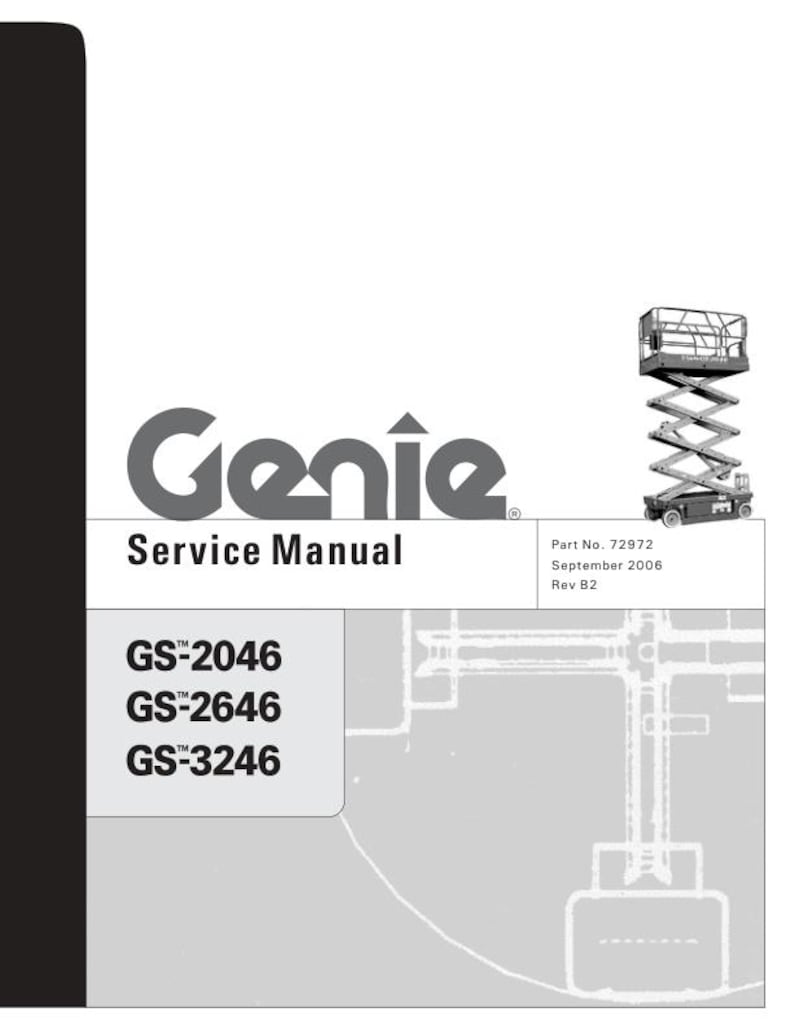 Genie GS 2046 2646 3246 Scissor Lift Service Manual service manual preview page 2