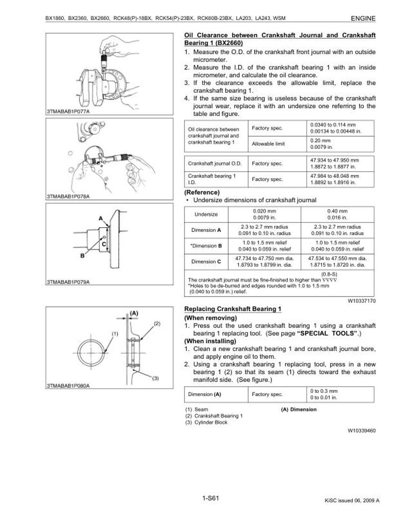 Kubota BX1860 BX2360 BX2660 Tractor Service Manual service manual preview page 6