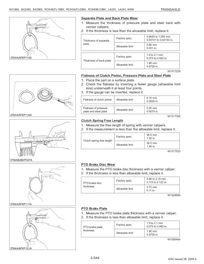 Kubota BX1860 BX2360 BX2660 Tractor Service Manual service manual preview page 8