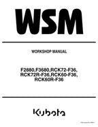 Kubota F 2880 3680 60 72 Mower Service Manual service manual preview page 2