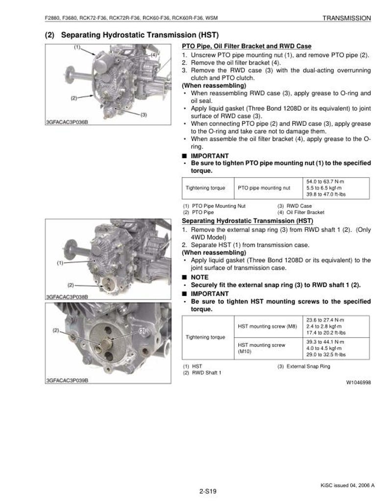 Kubota F 2880 3680 60 72 Mower Service Manual service manual preview page 8