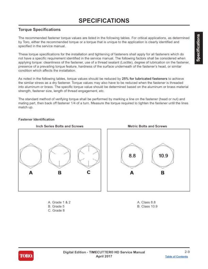 Toro Timecutter HD 75201 75202 75203 75210 75211 75212 74864 Service Manual service manual preview page 3