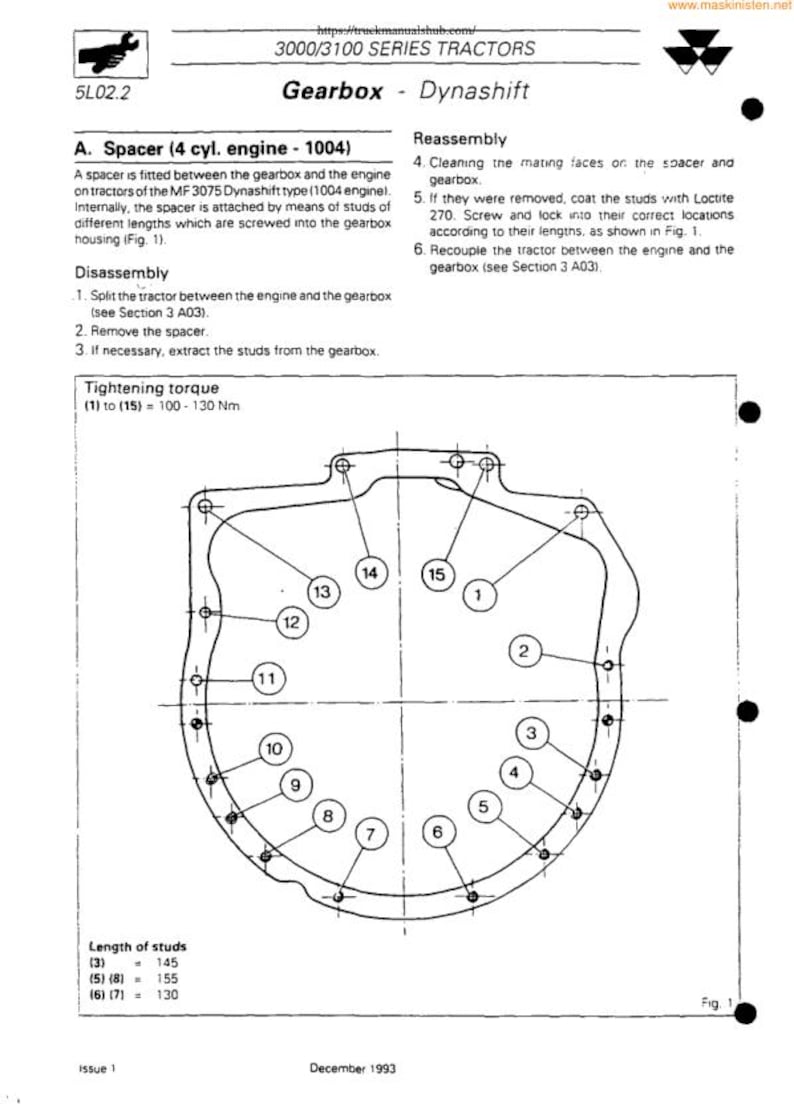 Massey Ferguson MF 3050 3060 3065 Tractor Service Manual service manual preview page 7