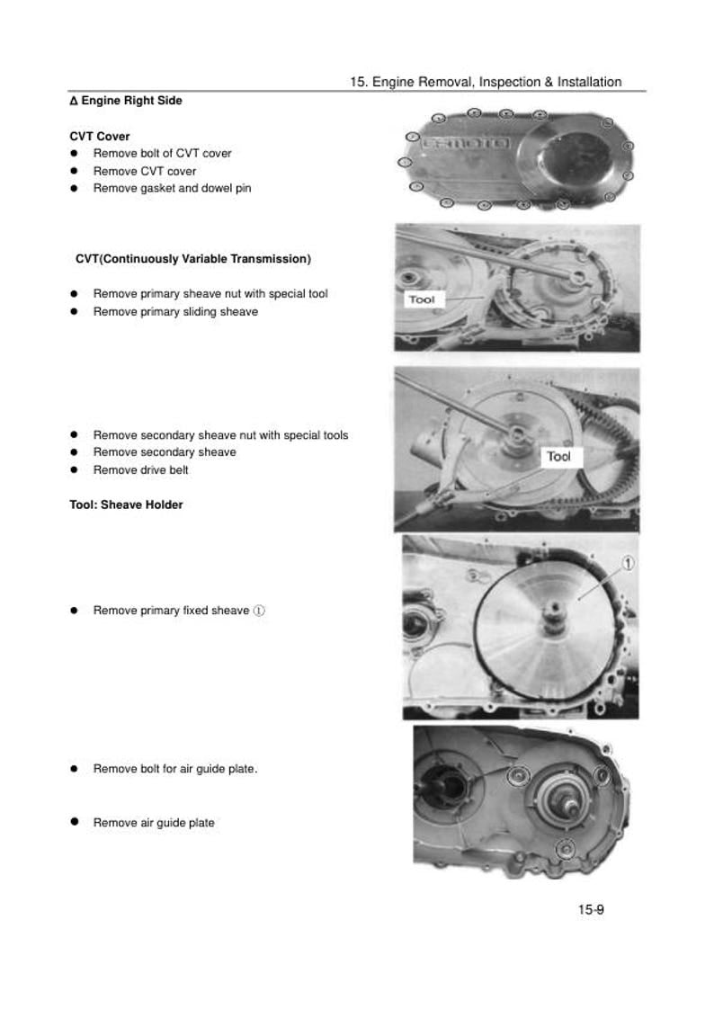 CFMOTO CF 500 Service Repair Manual service manual preview page 9