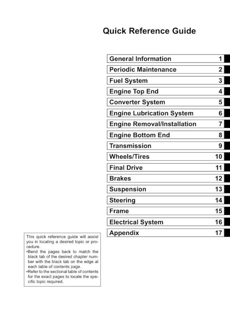 Kawasaki Mule 600 610 Service Manual service manual preview page 3