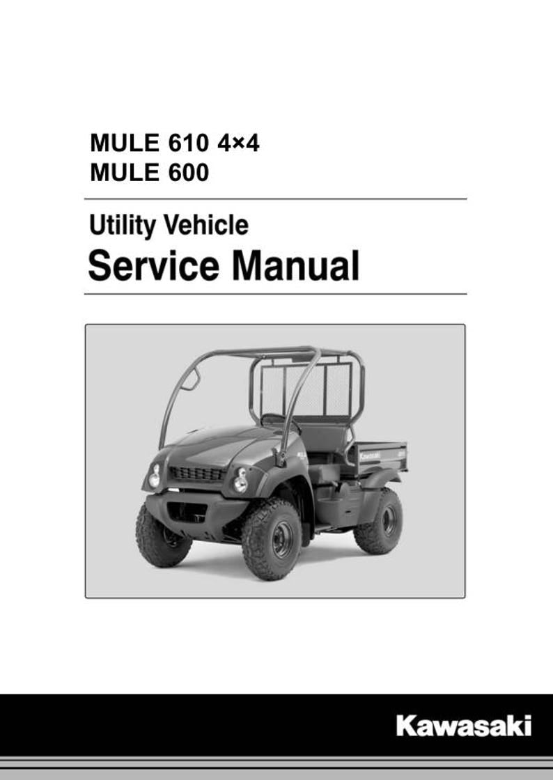 Kawasaki Mule 600 610 Service Manual service manual preview page 2