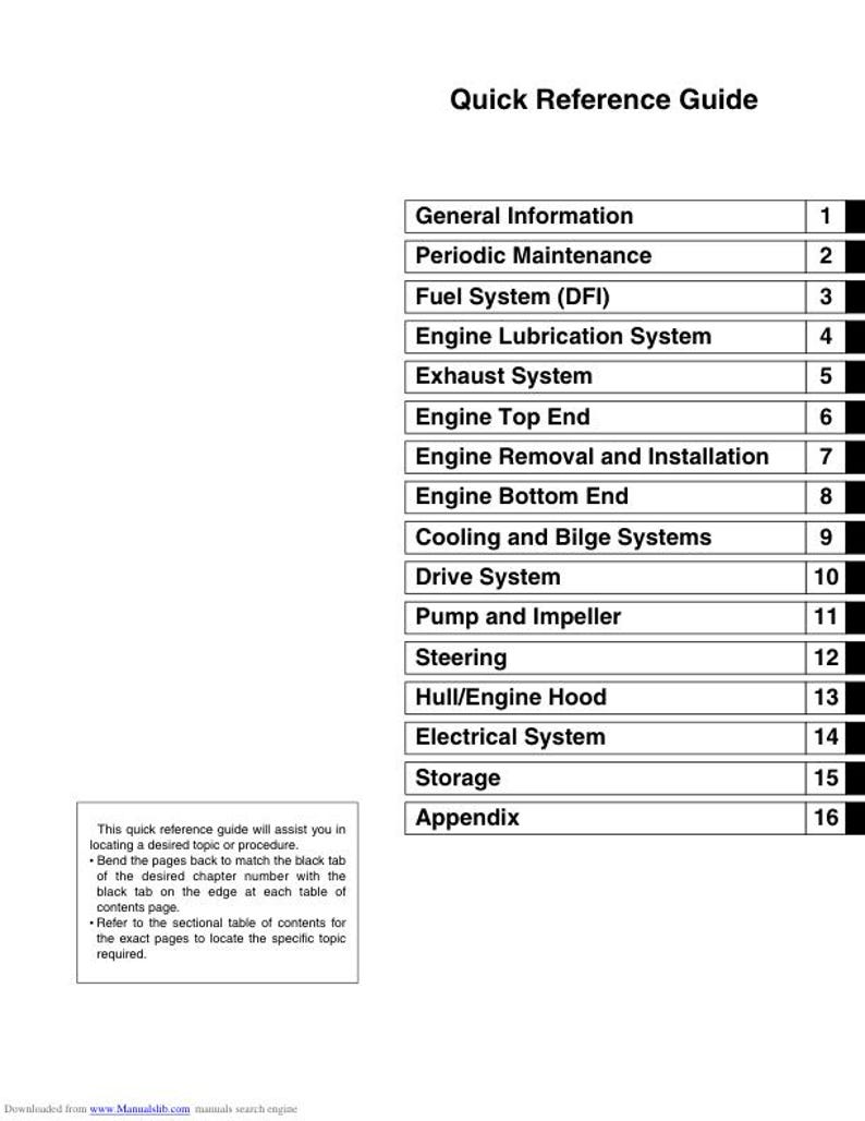 Kawasaki Jetski 1100 Service Manual service manual preview page 3