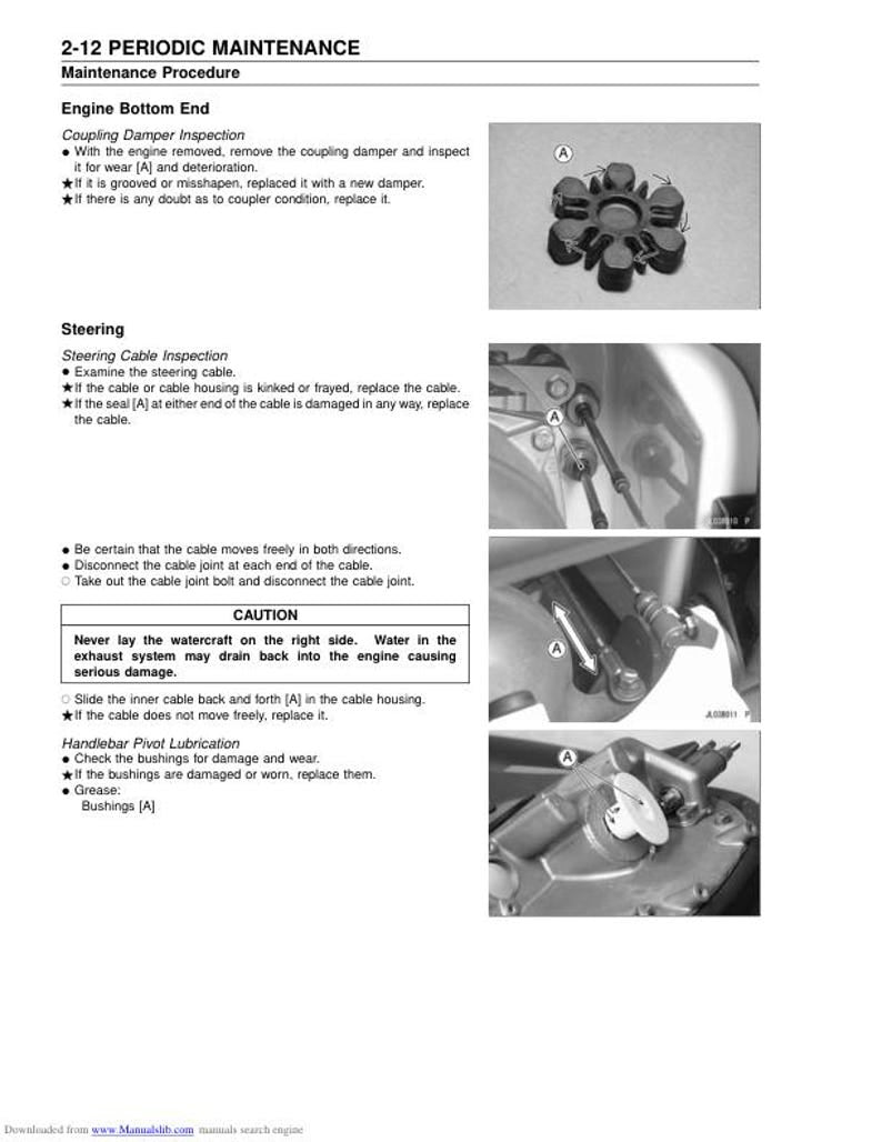 Kawasaki Jetski 1100 Service Manual service manual preview page 4