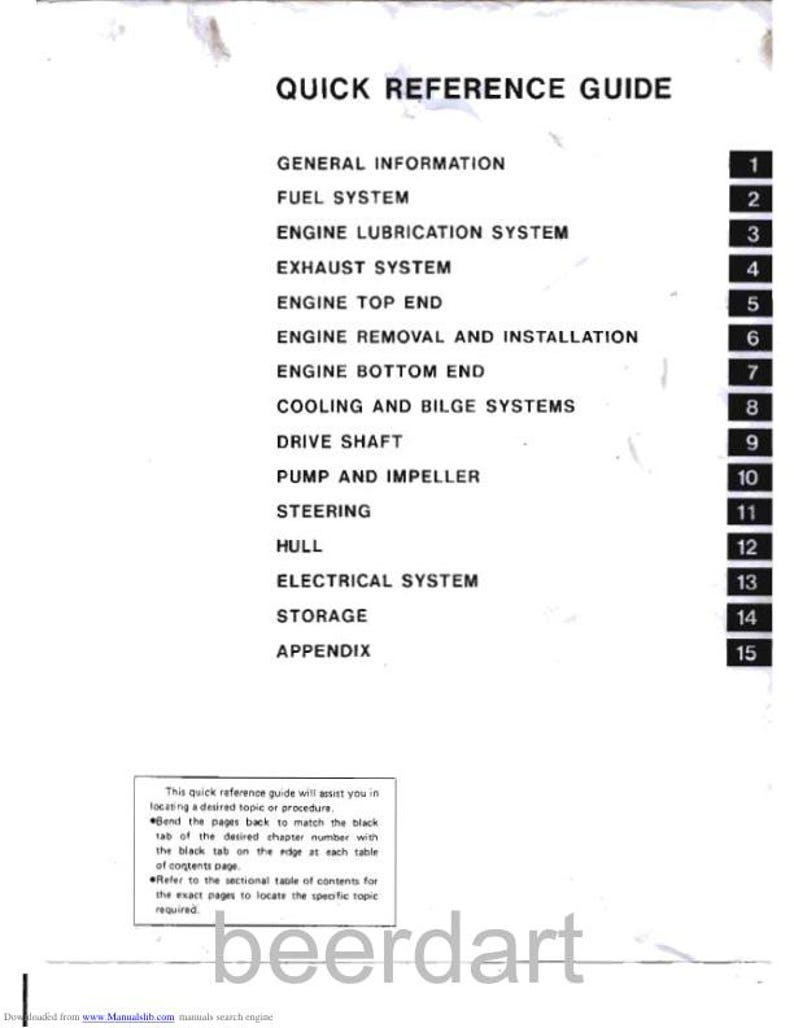 Kawasaki Jet Mate Service Manual service manual preview page 3